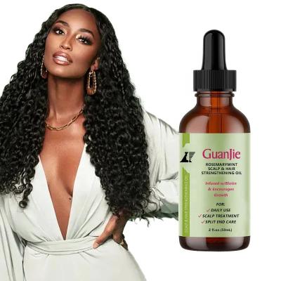 China Hair Growth Oil For All Type Increases Hair Thickness Natural Cold Pressed Oils With Rosemary Mint for sale