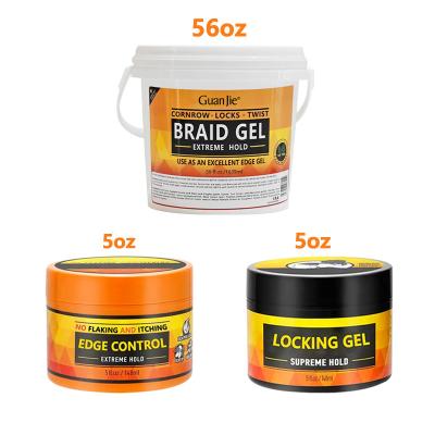 China Private Label Custom Logo Shine and Jam Gel Braiding Extra Hold Edge Control Hair Loc Braid Gel Wax for Black Women Men for sale