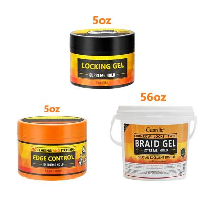 China Wholesale Salon Strong Extreme Hold Honey Wax Hair Edge Control Extra Gel Shine and Jam Gel Hair Styling Braid Gel for sale