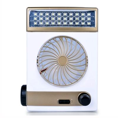 China Quiet Operation Mini Rechargeable Fan, LED Light Best Price Mini Solar Rechargeable Camping Fan with Led for sale