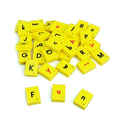 China Containing A Piece Of Magnet Plastic Educational Toys Magnetic English Letter Tiles Set Of 52 Learn The Alphabet Letters for sale