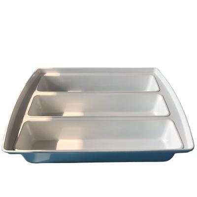 China Sustainable Non-Stick Carbon Steel Lasagna Trio Pan Loaf Loaf Box Cake Pan Professional 12 Cup 3 by 15 by 3