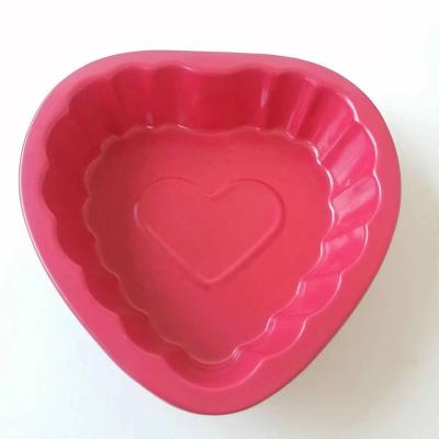 China Wholesale Sustainable Mini Oven Tray Baking Dishes Mini Pie Pan Cheese / Fruit Cake Packing Disposable Carbon Steel Cake Molds for sale