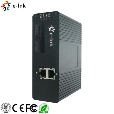 China Industrial 2-Port 10/100/1000T 802.3at PoE + 2-Port 1000BASE-FX MAC Addresses 2048 Ethernet Switch for sale