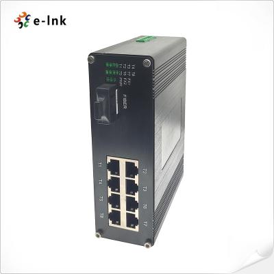 China Industrial 8-Port 10/100TX 802.3at PoE + 1-Port 100BASE-FX Ethernet Switch LNK-IMC108P for sale