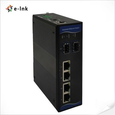 China fiber optic communication & Networking 4x10/100/1000M PoE Ports + 2x100/1000M SFP Ports Industrial Gigabit PoE Managed Switch for sale