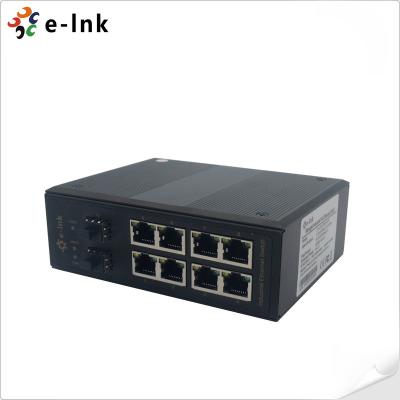 China 8 Port Industrial 10/100/1000Base-T + 2 Port 100/1000Base SFP Managed Ethernet Switch LNK-GYM7208GP-SFP for sale