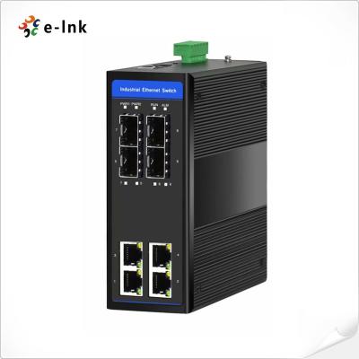 China Industrial 4-Port 10/100/1000T + 4-Port 100/1000X SFP Managed Switch LNK-GYM7404G-SFP for sale