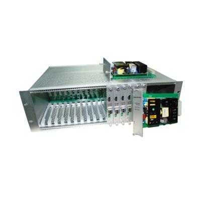 China 3U Rack Aluminum Video Card Converter 16 Slot Fiber Optic Converter Aluminum Chassis With Fan 100-240VAC for sale