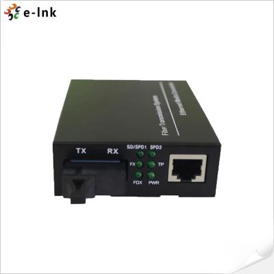 China fiber optic communication & Networking 10/100M Fast Ethernet Single Mode WDM Fiber Bi-direction Single Media Converter 20km for sale