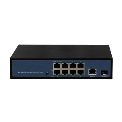 China 8-Port 10/100/1000T 802.3at Network Switch LNK-8GP1G1SFP Uplink PoE+ 1-Port Gigabit Ethernet SFP Switch LNK-8GP1G1SFP for sale