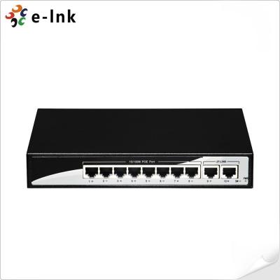 China LACP 48v OEM IEEE802.3af/at 10/100/1000mbps 8 Port POE Network Switch For IP Cameras for sale