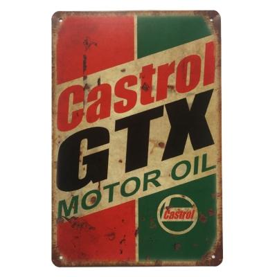 China Custom Metal Sign Vintage Europe Motor Oil Metal Sign Tin Sign Home Bar Stock Cafe Decor Retro for sale