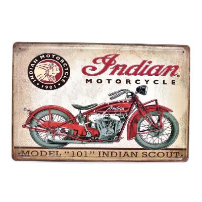 China Cheap Europe Indian 3D Motorcycle Embossed Vintage Metal Tin Sign Wall Hanging Sign for sale