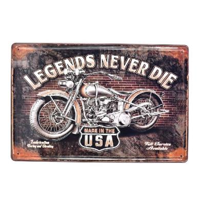 China Europe Legends Garage Beer Motorcycle 3d Embossed Retro Beer Poster Wall Decor Bar Car Metal Tin Signs for sale