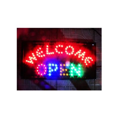 China Buildings 10x19 Inches Animated LED Welcome Open Sign For Business Store, Windows, AU/UK/US/EU Plug In Available for sale