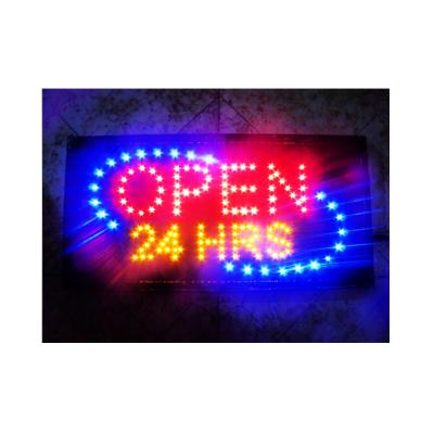 China Buildings Customized Design 48X25Cm Oval Business Indoor Acrylic Open Led Sign Board for sale