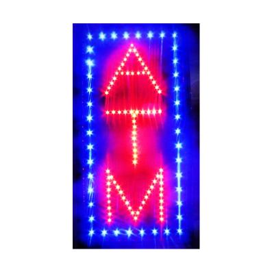 China Buildings 48X24cm Indoor Acrylic Flashing Illuminated Open Led Open Atmosphere Signs for sale