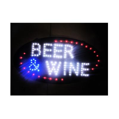 China Hot Sale LED Sign 9*19Inch Flashing Business Advertising Buildings Acrylic LED Display Lighted Signs For Beer And Wine for sale