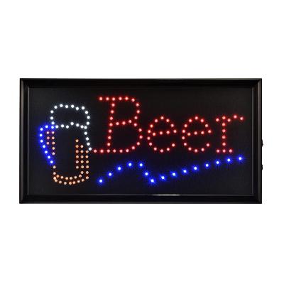 China Open Buildings LED Beer Sign For Business - Electronic Lighted Sign Provides Techno Chic Display - For Shops And Cafes for sale