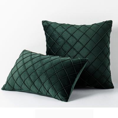 China Anti-pilling Best Selling Super Soft Velvet 18inch Throw Pillow Cover Velvet Cushion Cover 45x45cm Luxury Simple Green Cushion Cover for sale