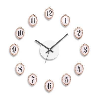 China Southeast Asian 3D Mirror Wall Clock Large DIY Outdoor Battery Operated Wall Clocks EVA Sticker Home Office Decor for sale