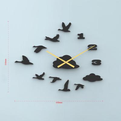 China Casual Wall Mounted Sticker Clocks For Home Decoration for sale