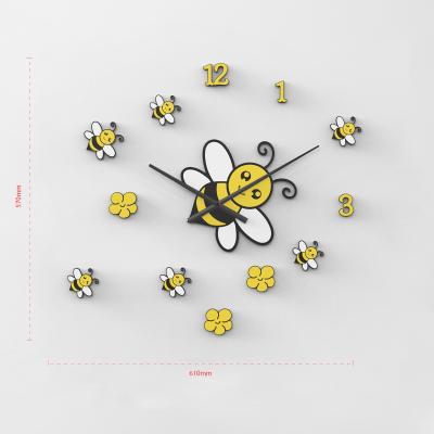 China DIY Casual Sticker Wall Home Clocks For Room Decoration for sale