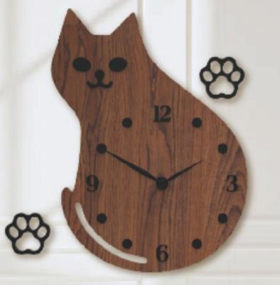 China Art Decor Kitty Shape Clocks for Wall Clocks for sale