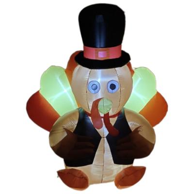 China PVC Coated Nylon Inflatable Easter China Popular Model And Handy Christmas Turkey 1.8m Ghost Pyramid Blower And Stakes Customized for sale