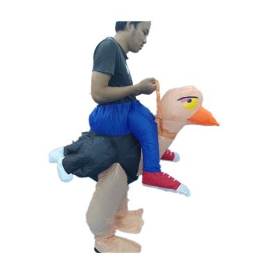 China 190T Polyester Manufacturer Supply Inflatable Ostrich Suit For Wholesales Adult Dinosaur Walking Suit for sale