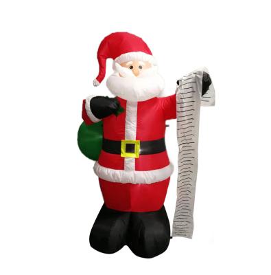 China PVC Coated High Quality Nylon List Decorations Santa Inflatable Decoration Giant Inflatable Santa Back Bag Hand Gift for sale