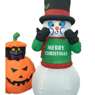 China Advertising high quality inflatable snowman animated musical snowman with lamp for festival decoration for sale