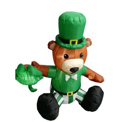 China PVC Coated Manufacturer Nylon High Quality Inflatable St Patrick's Day Bear Model Inflatable Model China Customized PVC Coated Nylon Customized for sale