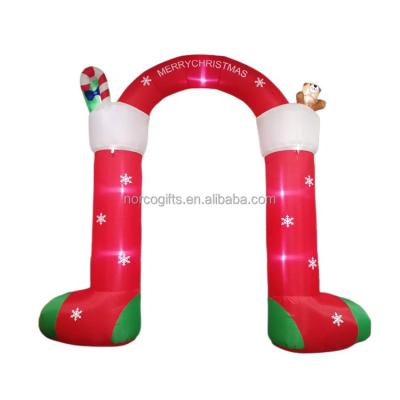 China 190T Polyester 12FT Large Waterproof Inflatable Christmas Arch For Yard Decoration for sale