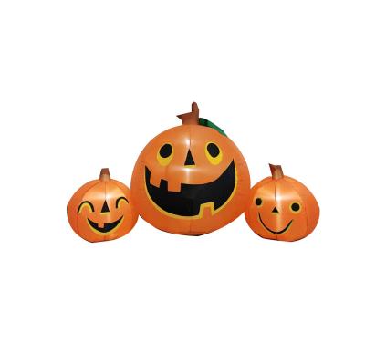 China PVC Coated Nylon Stable Quality Inflatable Halloween Three Pumpkins Decoration For Outdoor Stage Inflatable Easter Decoration for sale