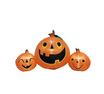 China PVC Coated Nylon Stable Quality Inflatable Halloween Decorations Three Inflatable Pumpkins Garden Decorations for sale