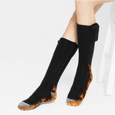 China Winter Antibacterial Warm Heated Sock USB Rechargeable Battery Powered Thermal Boots Winter Boot Heated Socks for sale