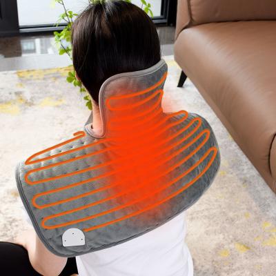 China 6 Temperature Setting Neck And Shoulder Pain Relief Electric Heating Pad For Back Neck 450*550mm for sale