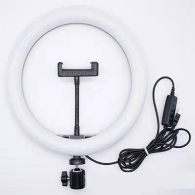 China Mini Live Stream Led Round Fill Light Makeup Table Selfie Ring Light Lamp Cell Phone Stand Video Holder for sale