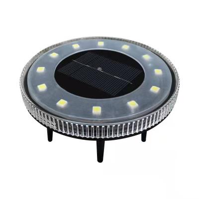 China 2022 New Garden Amazon Dot 12 Outdoor Waterproof Solar Led Garden Disc Light Ground Light for sale