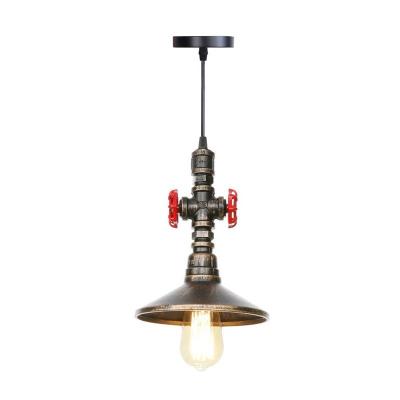 China Industrial Wholesale Indoor Iron Ceiling Lighting Night Style Water Pipe Chandelier Retro Room Pendant Light for sale