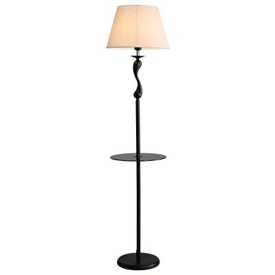 China American Style Minimalist Home Decorative Lampshade Fabric Living Room Corner Led Floor Lamp With Table for sale