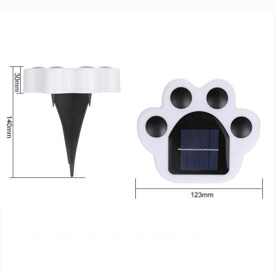 China New Arrival 4 LED LANDSCAPE Animal Paw European Motion-Activated Underground Solar Waterproof IP65 Light For Garden Pathway Deck for sale