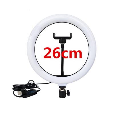 China ABS LED Ring Light with Phone Holder Dimmable Selfie Fill Light for Tabletop Live Stream Visual Photographic Lighting for sale