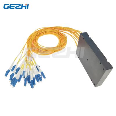 China Data Center Low Insertion Loss Optical Splitter 100ghz Dwdm Mux 16 Channel Wavelengths C21~C36 LC/UPC for sale