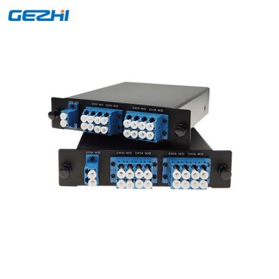 China Data Center Low Loss Dual Fiber 1x4 1x8 1x16 Channels Dwdm Passive Mux Demux Lgx Box for sale