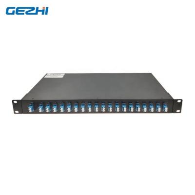 China Long haul DWDM networks Guassian Type 40CH 48CH 100GHz AAWG Rackmount Module Single Fiber Multiplexer for sale