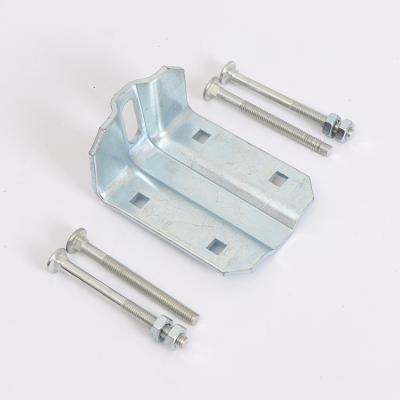 China Modern Heavy Duty Silver Powder Coated Floor Bracket Fixing Bracket Clips For Sliding Door for sale