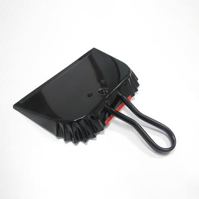 China Durable Industry Household Dustpan Metal Dustpan Black Plug Dsutpan for sale